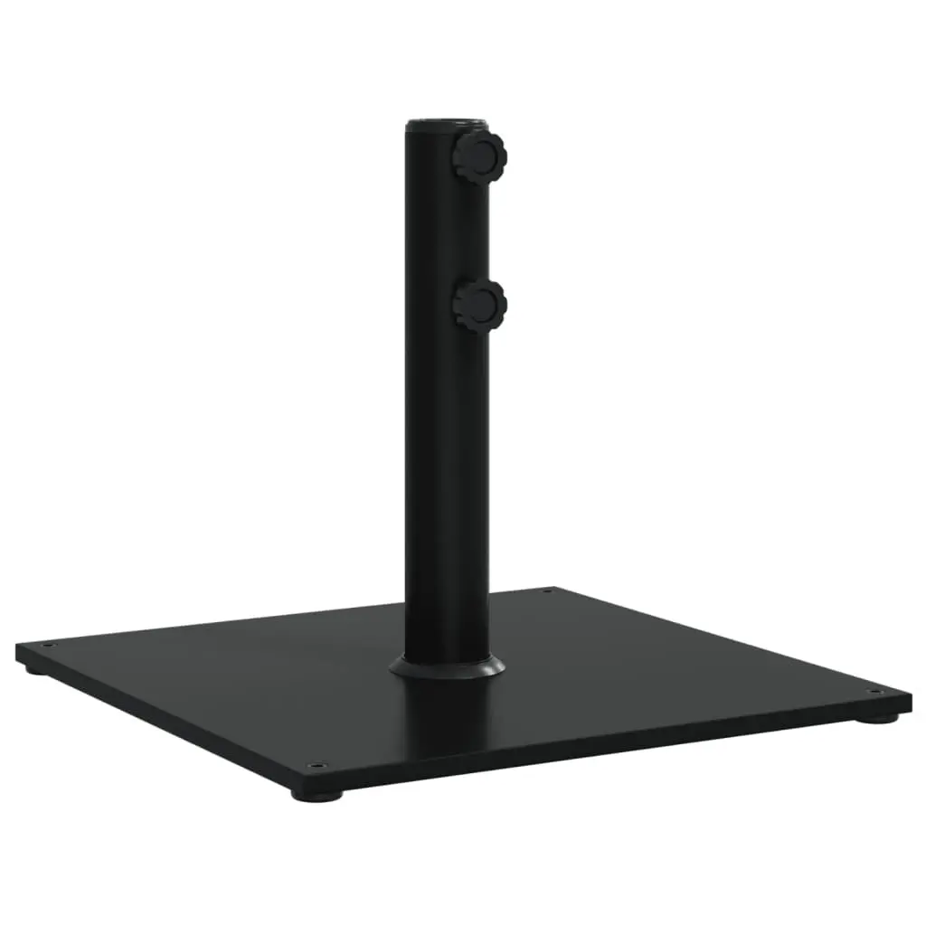 Parasol Base Black Square 17kg Outdoor Umbrella Stand Stable Fits 32 38 48mm Poles