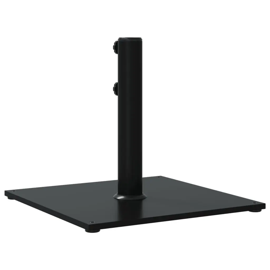 Parasol Base Black Square 17kg Outdoor Umbrella Stand Stable Fits 32 38 48mm Poles