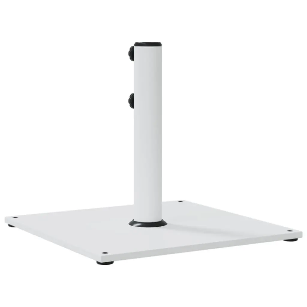 Square Parasol Base White 17kg Umbrella Stand with Ø32/38/48mm Pole Adapter