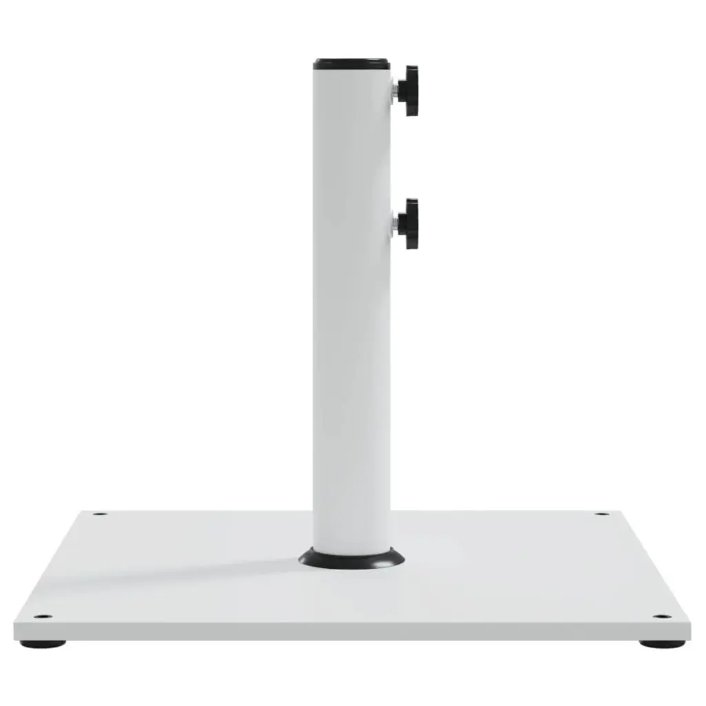 Square Parasol Base White 17kg Umbrella Stand with Ø32/38/48mm Pole Adapter