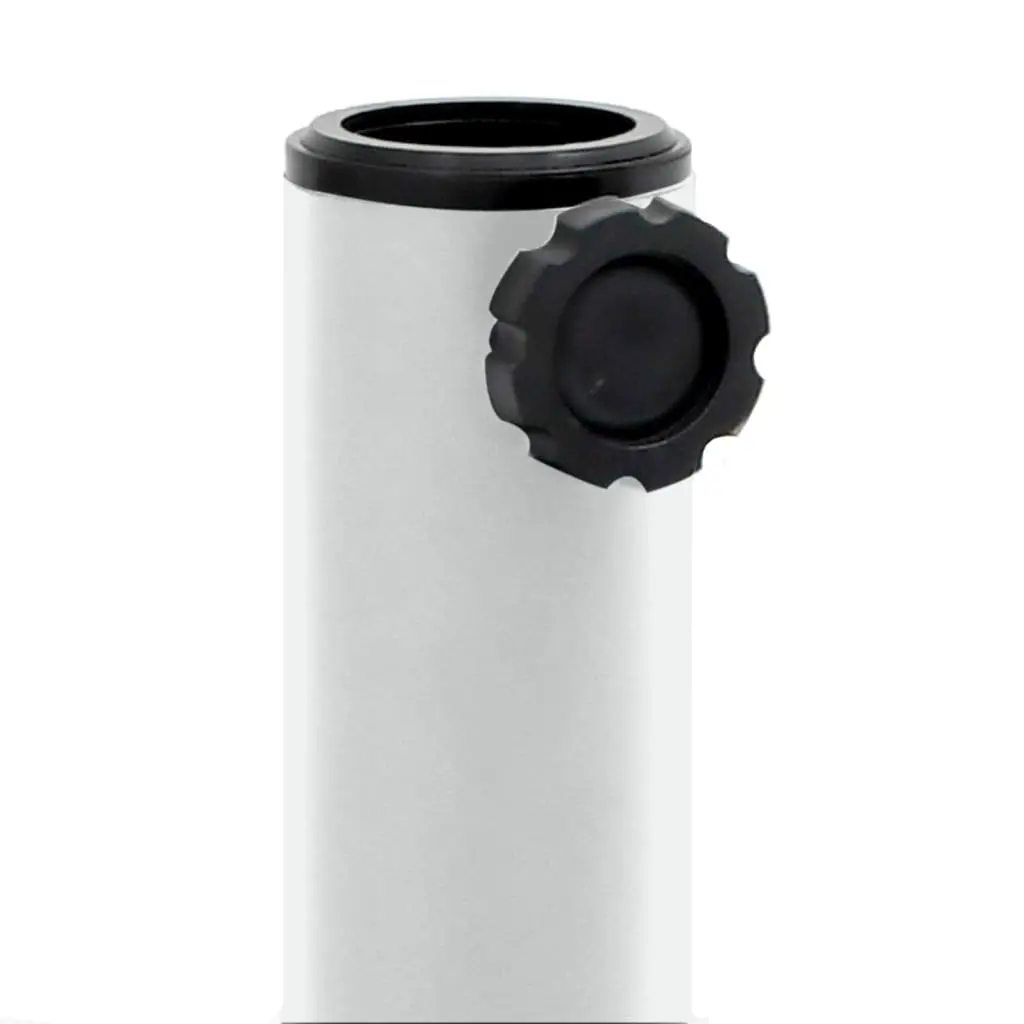 Square Parasol Base White 17kg Umbrella Stand with Ø32/38/48mm Pole Adapter