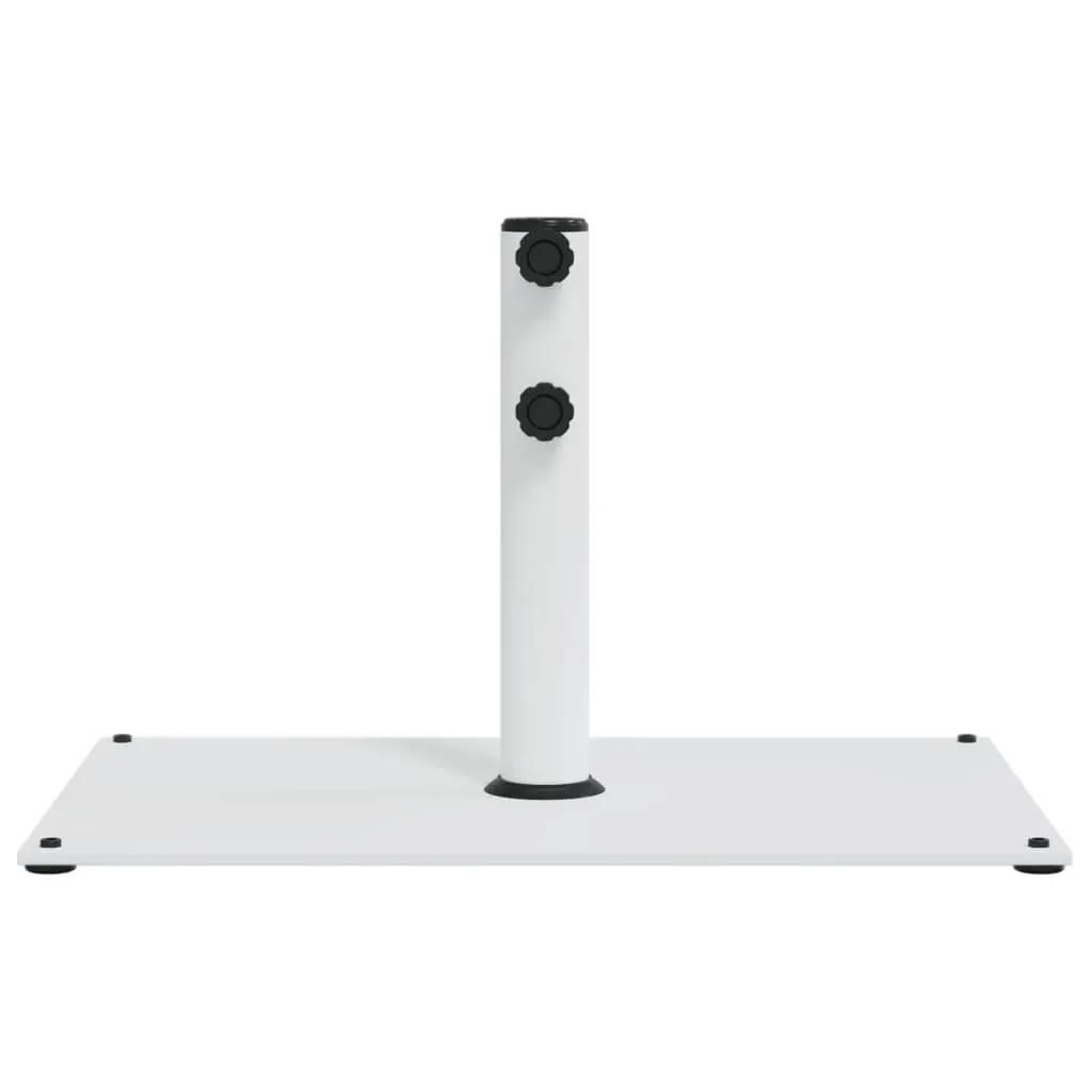 Parasol Base White 15kg Rectangular Outdoor Umbrella Stand for 32mm 38mm 48mm Poles