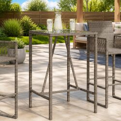 Grey Outdoor Bar Table: Stylish and Sturdy