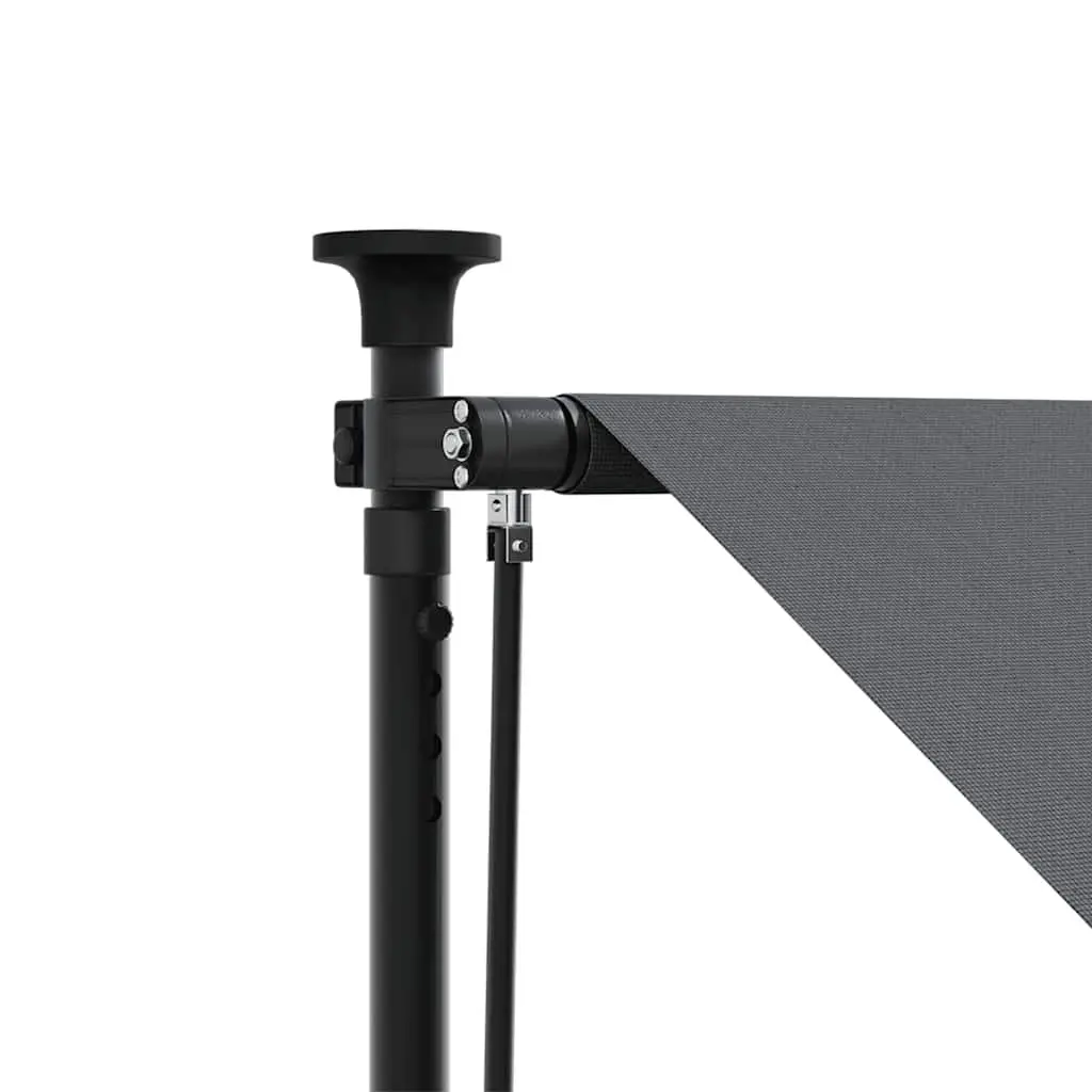 Retractable Awning Anthracite 300x150cm Steel Frame Crank Handle