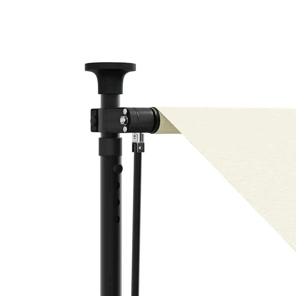 Retractable Awning Cream 200x115 cm Steel Frame UV Resistant Fabric Crank Handle