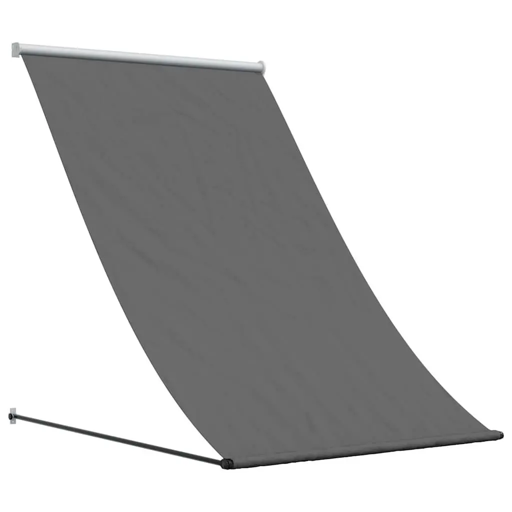 Retractable Awning Anthracite 150x150 cm Pull Rope Mechanism Wall Mounted Shade