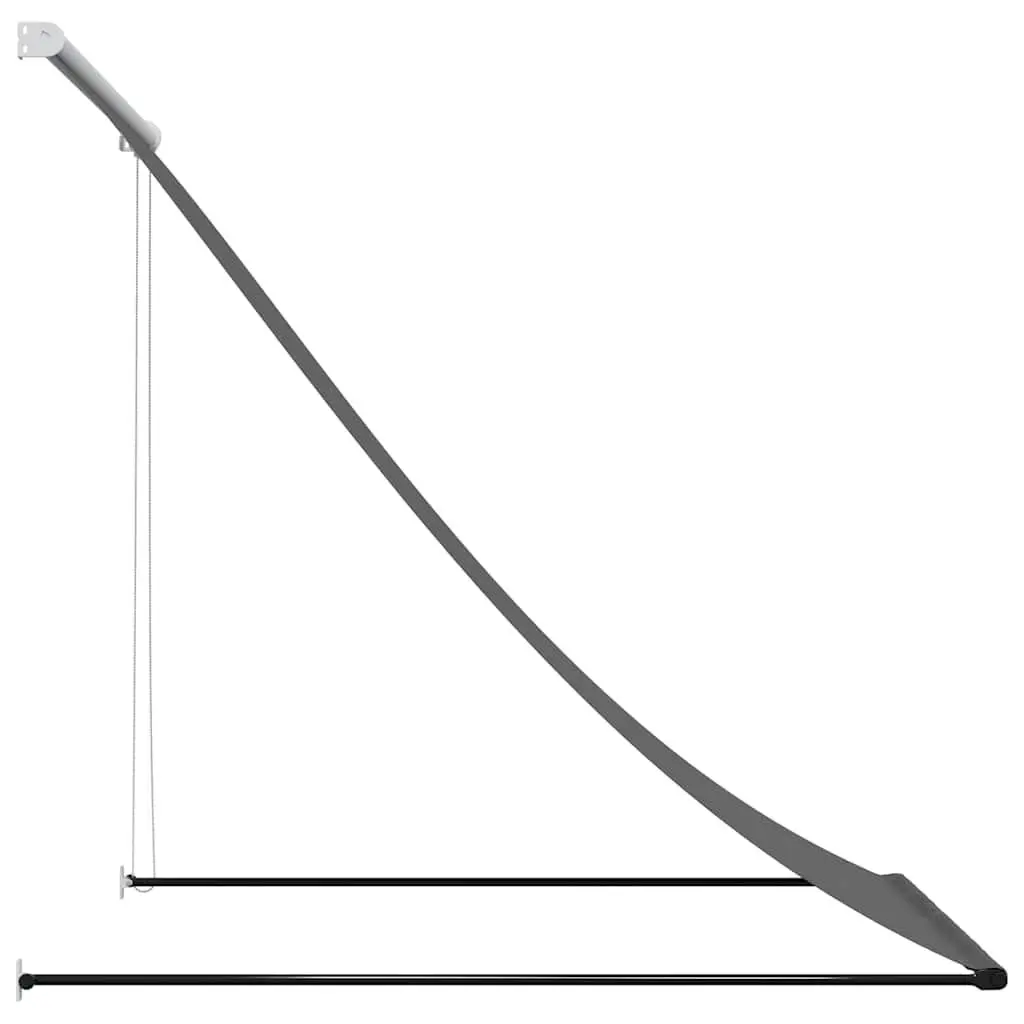 Retractable Awning Anthracite 150x150 cm Pull Rope Mechanism Wall Mounted Shade