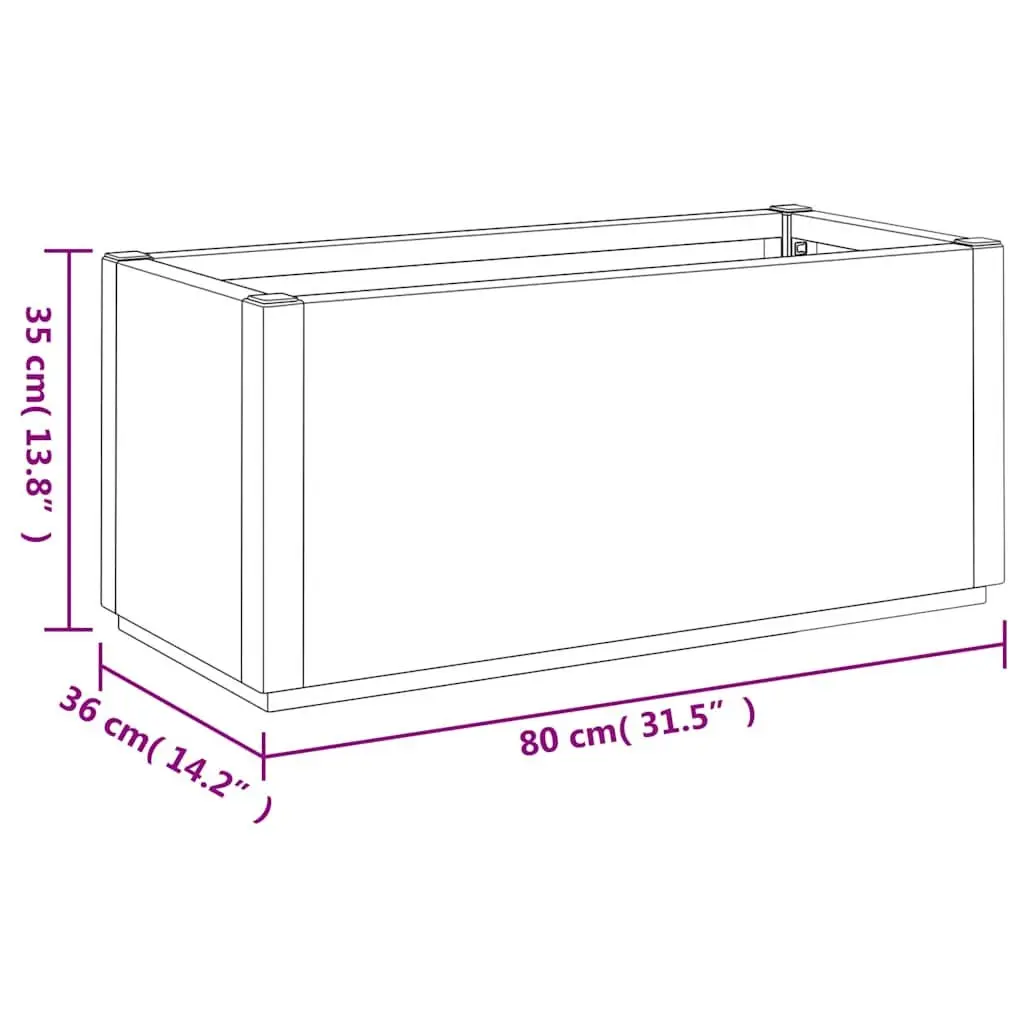 Garden Planter Box Dark Grey Outdoor Decorative for Climbing Plants