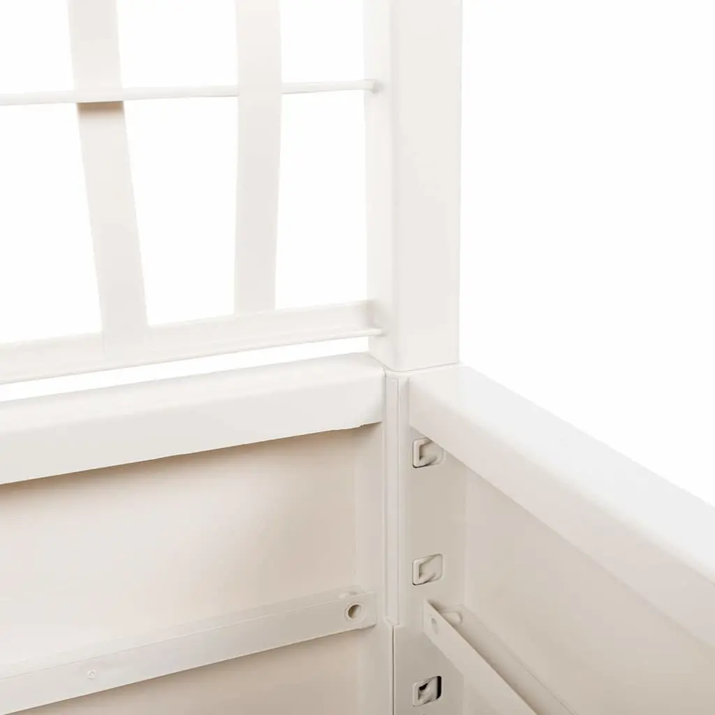 Garden Planter White 80x36x140cm Integrated Trellis Climbing Plant Support Outdoor Pot