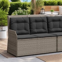 Reclining Garden Bench with Cushions for Relaxation