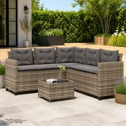 L-Shaped Garden Sofa Set: Stylish and Comfortable