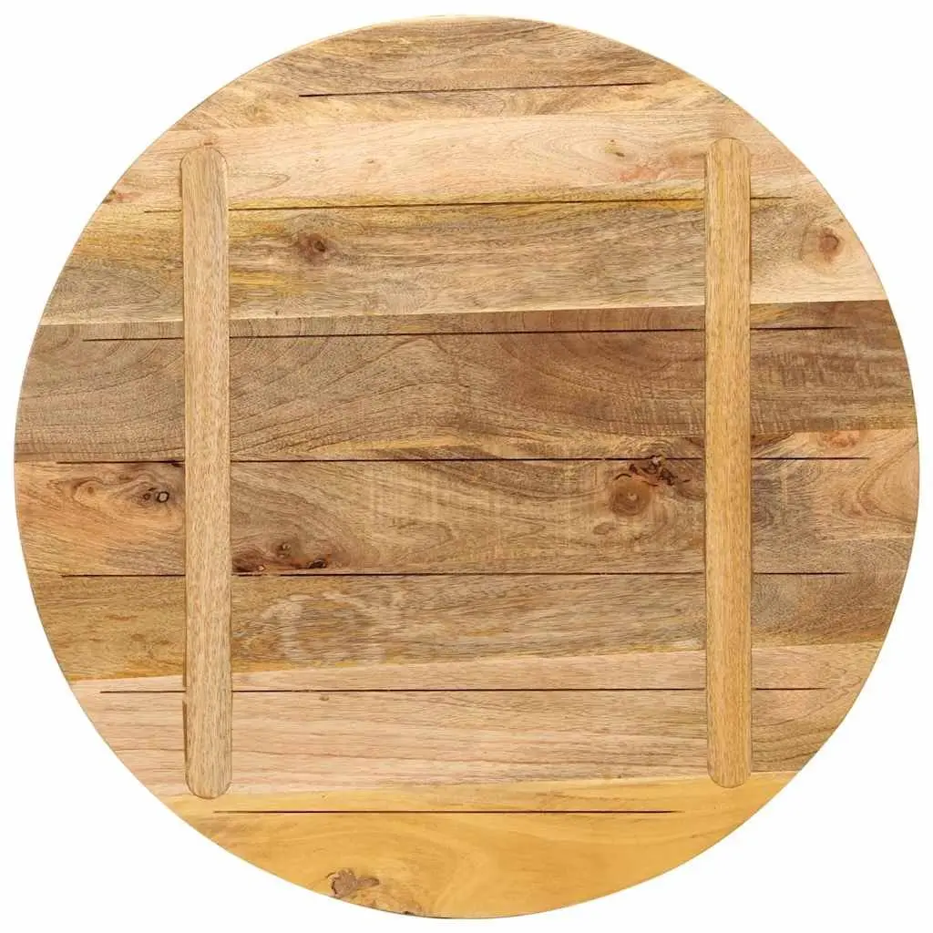 Round Solid Wood Table Top 80cm Diameter Rustic Mango Wooden Tabletop