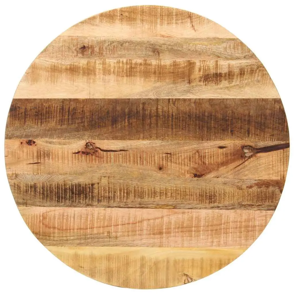 Round Wooden Table Top Ø 80cm Replacement Dining Surface Rustic Brown
