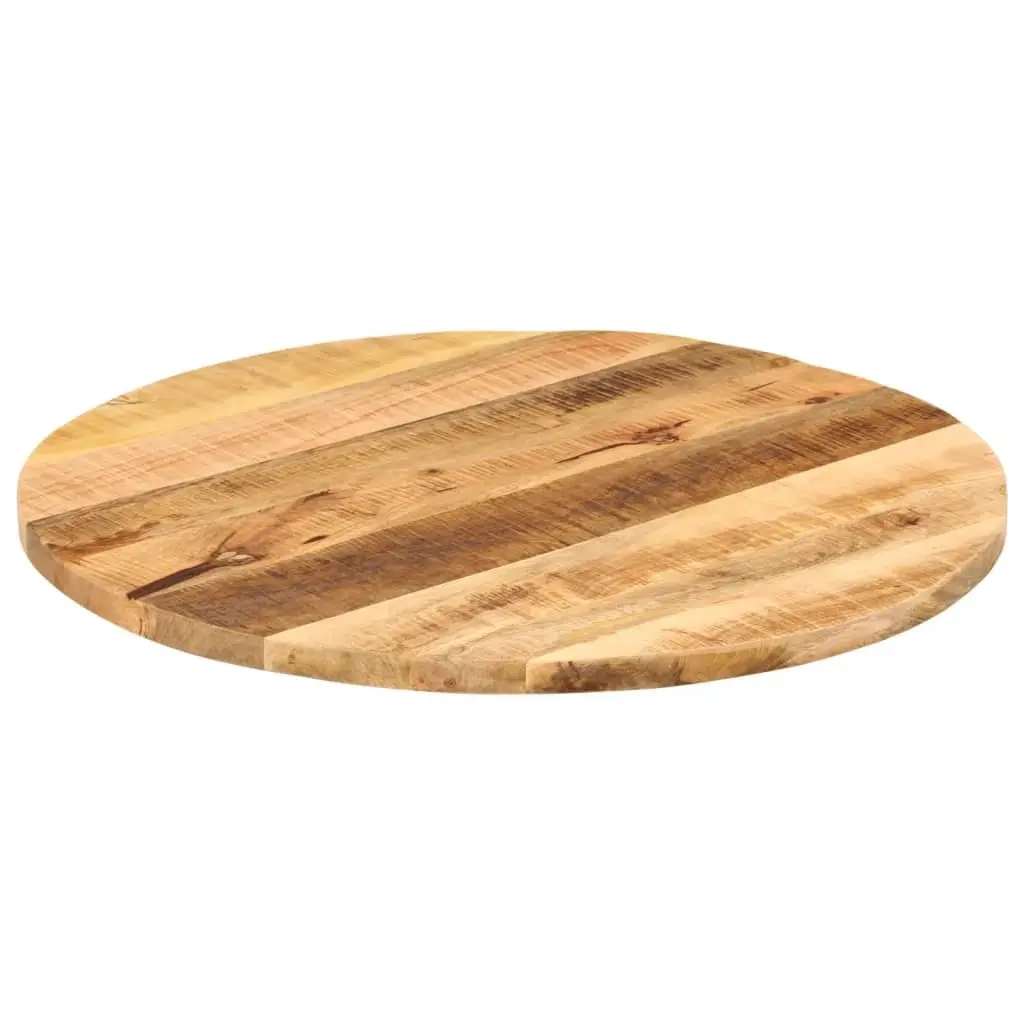 Round Wooden Table Top Ø 80cm Replacement Dining Surface Rustic Brown