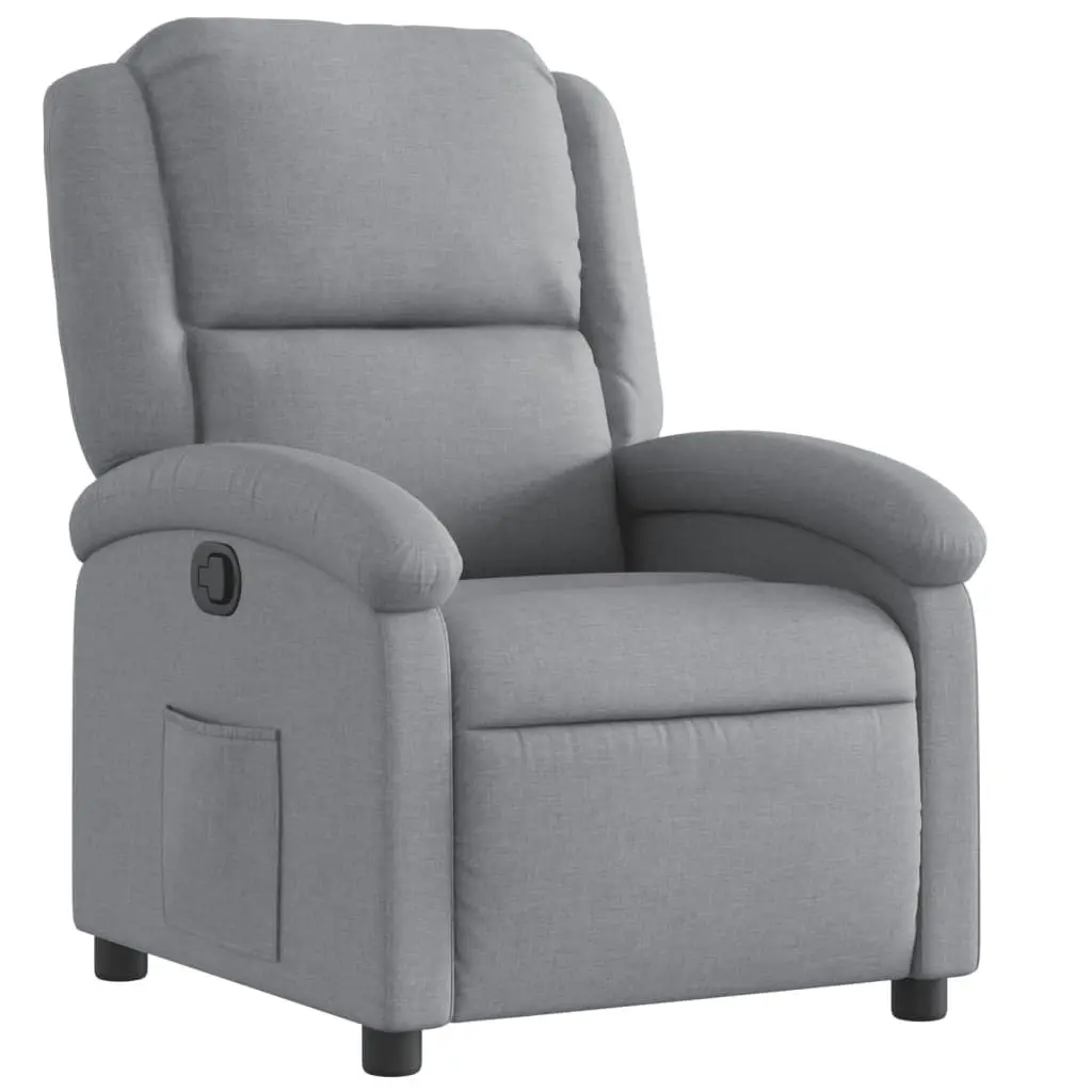 Grey Fabric Recliner Chair, Easy to Adjust