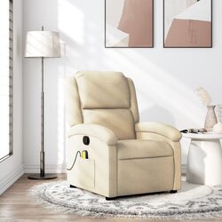 Simple Yet Effective Cream Massage Recliner Chair