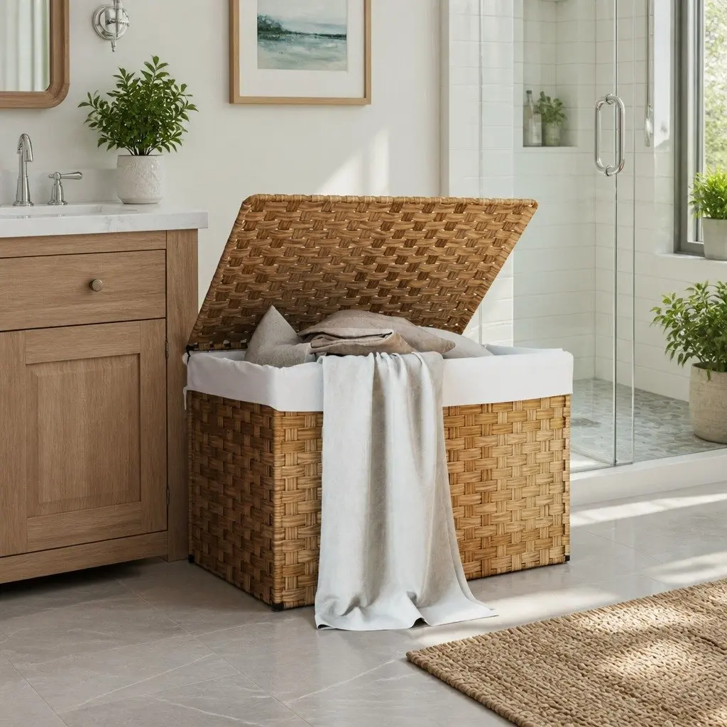 Foldable Laundry Basket with Lid