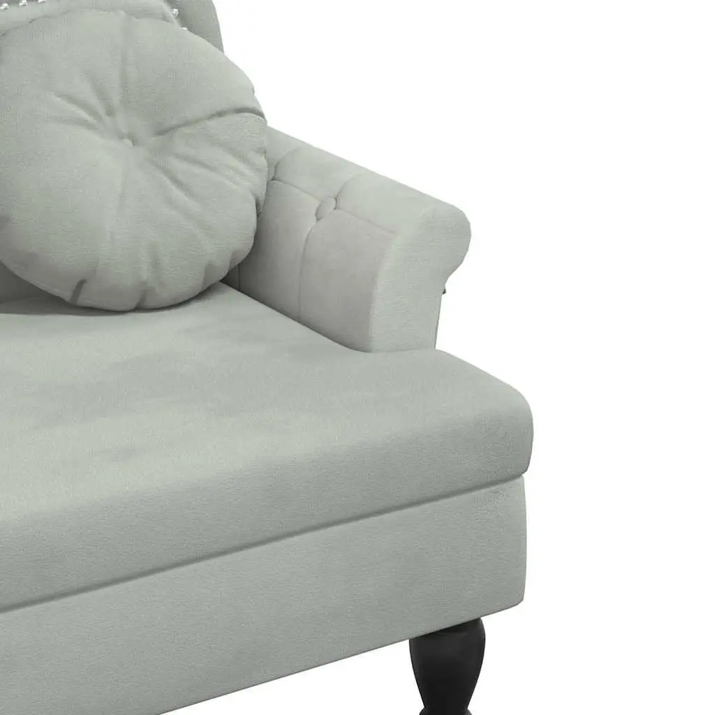 Bench Light Grey Velvet 120.5 x 65 x 75 cm Soft Upholstered Seating with Thick Padding and Antique Styled Legs