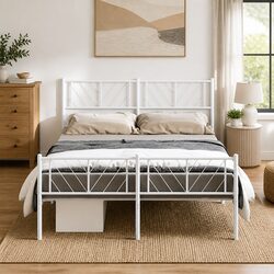 Metal Bed Frame 150x200 cm – Strong and Stylish