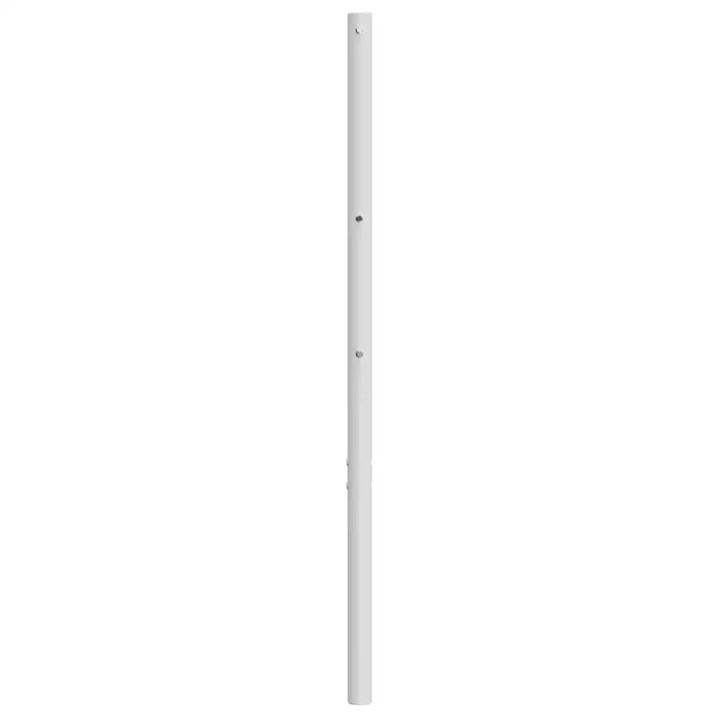 Metal Headboard White 135cm Sturdy Powder-Coated Steel Construction