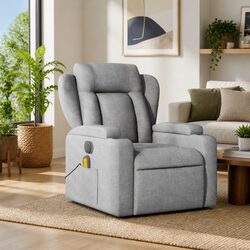 Efficient Grey Fabric Massage Recliner Chair for Relaxation