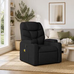 Concise Black Fabric Massage Recliner Chair Description