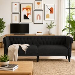 Compact and Stylish 3-Seater Chesterfield Sofa
