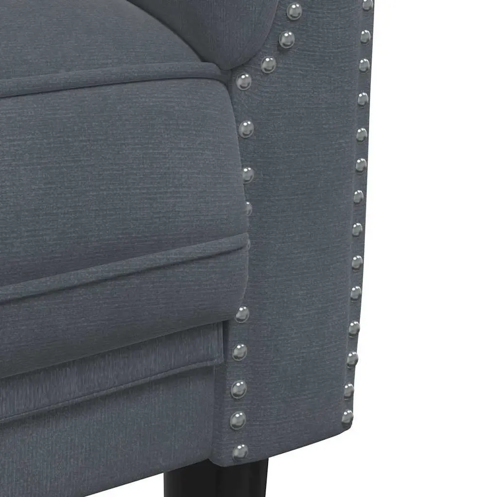 2-Seater Sofa Grey Velvet Living Room Couch Modern Comfortable Furniture