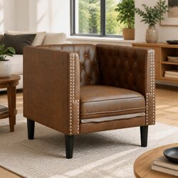 Brown Chesterfield Armchair