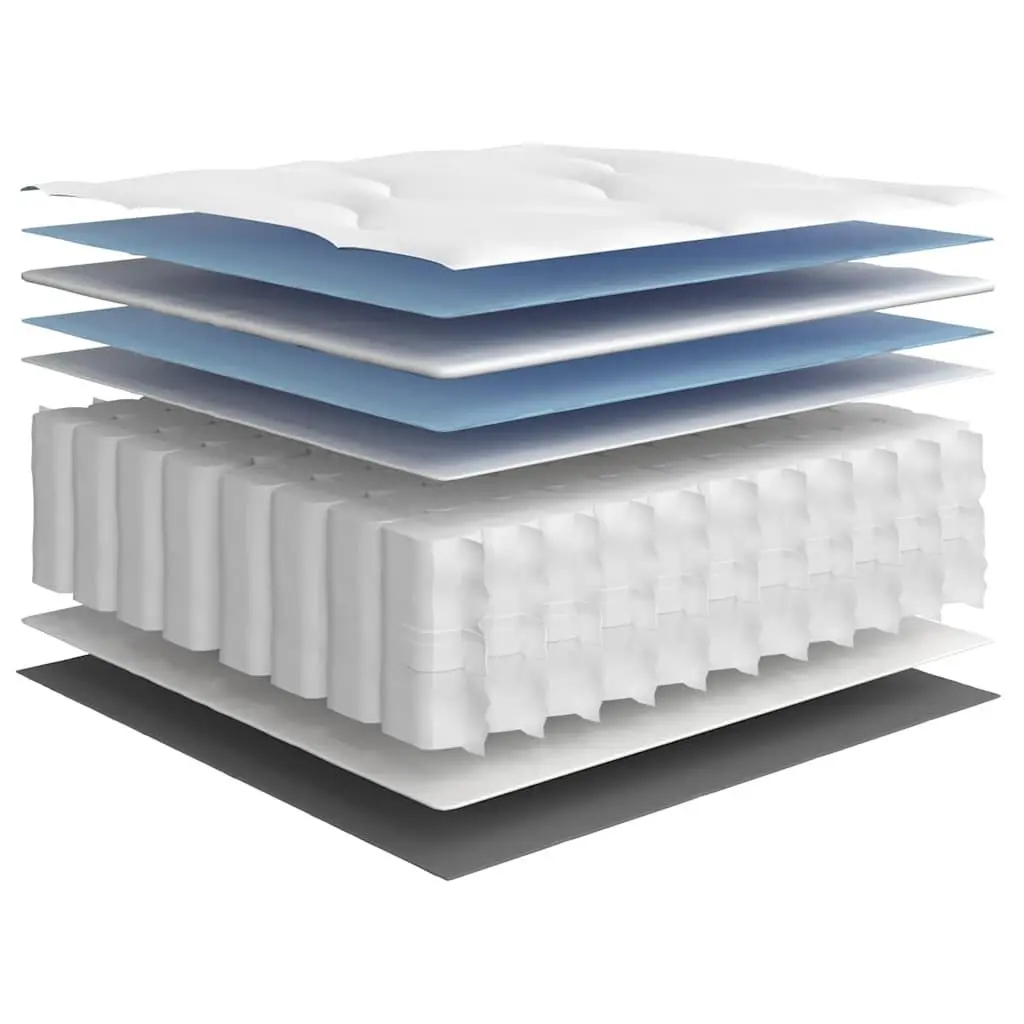 Pocket Spring Mattress White King Single 107x203 cm Medium Firmness Fabric Cover
