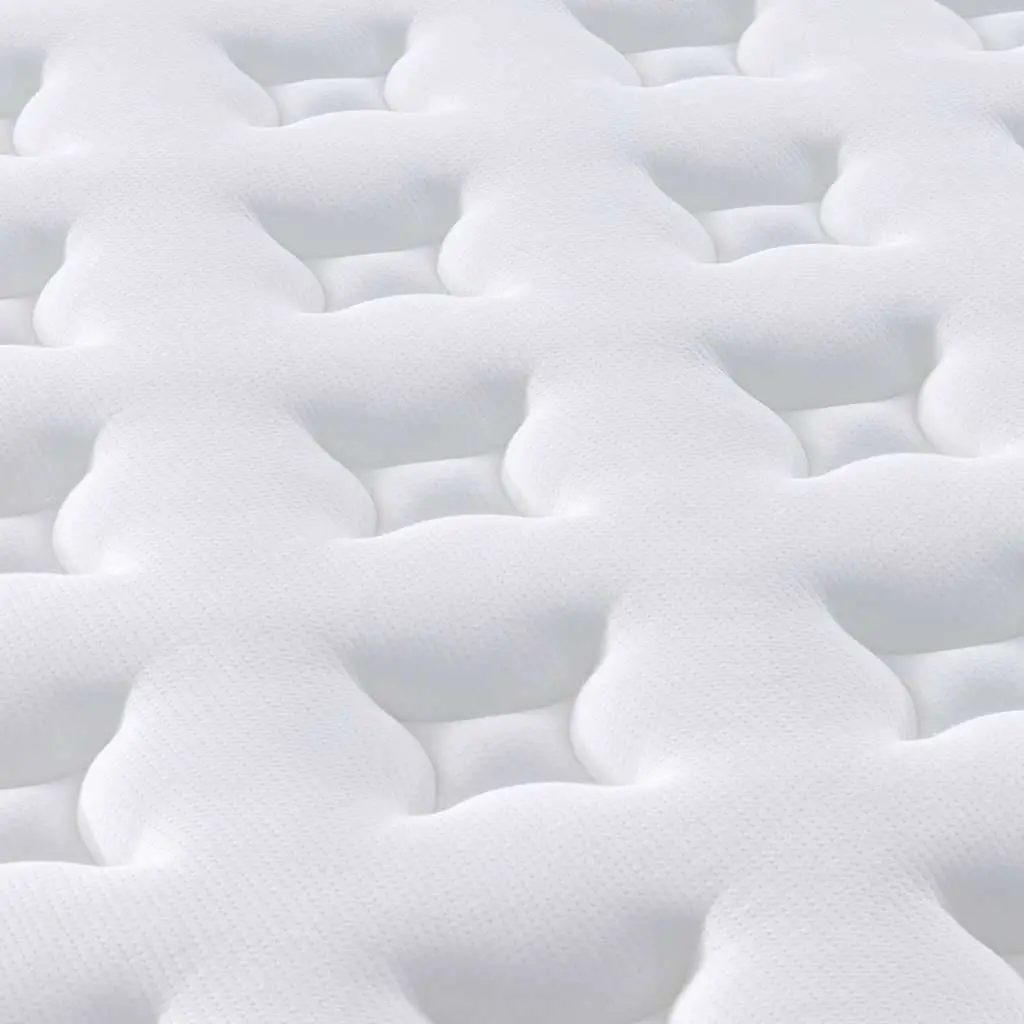 Pocket Spring Mattress White 137x190cm Medium Firmness 7 Lying Zones