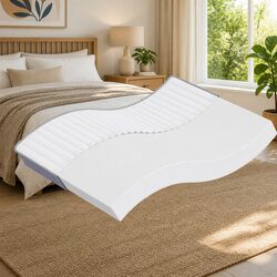 Compact Foam Mattress 137x190 cm Springless White