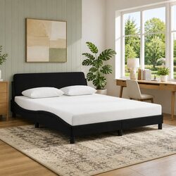 Black Velvet Queen Bed Frame for Comfort