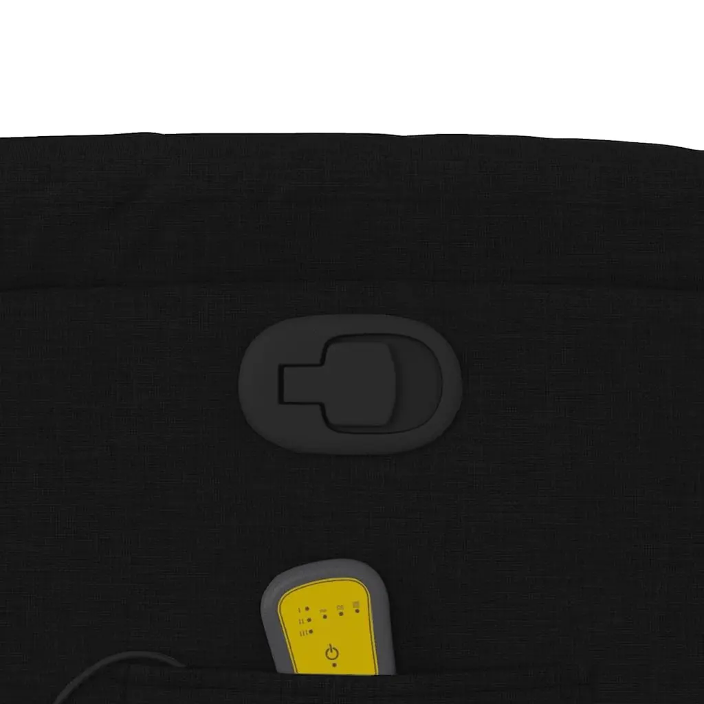 Massage Recliner Chair Black Fabric Manual Recline Vibration 6 Points