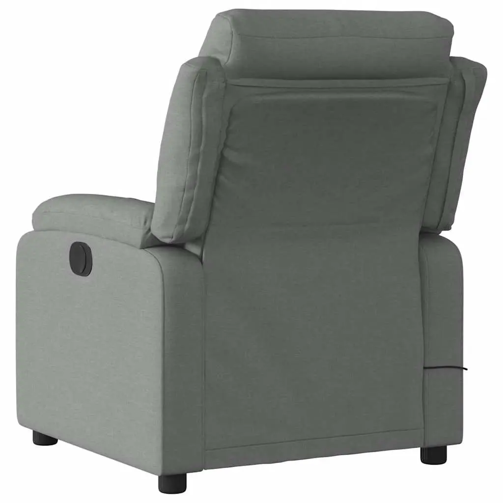 Grey Reclining Massage Chair with 6 Vibration Settings