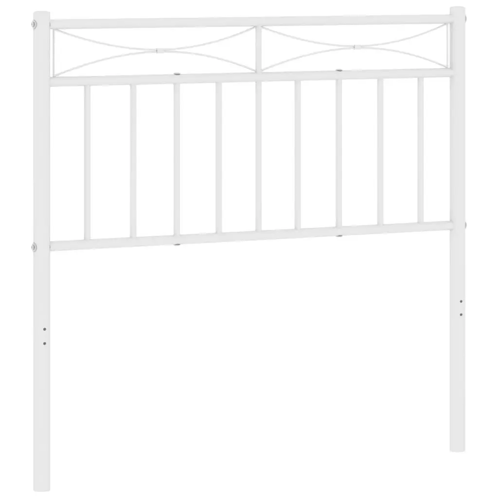 Metal Headboard Black 90cm Powder-coated Steel Durable Support