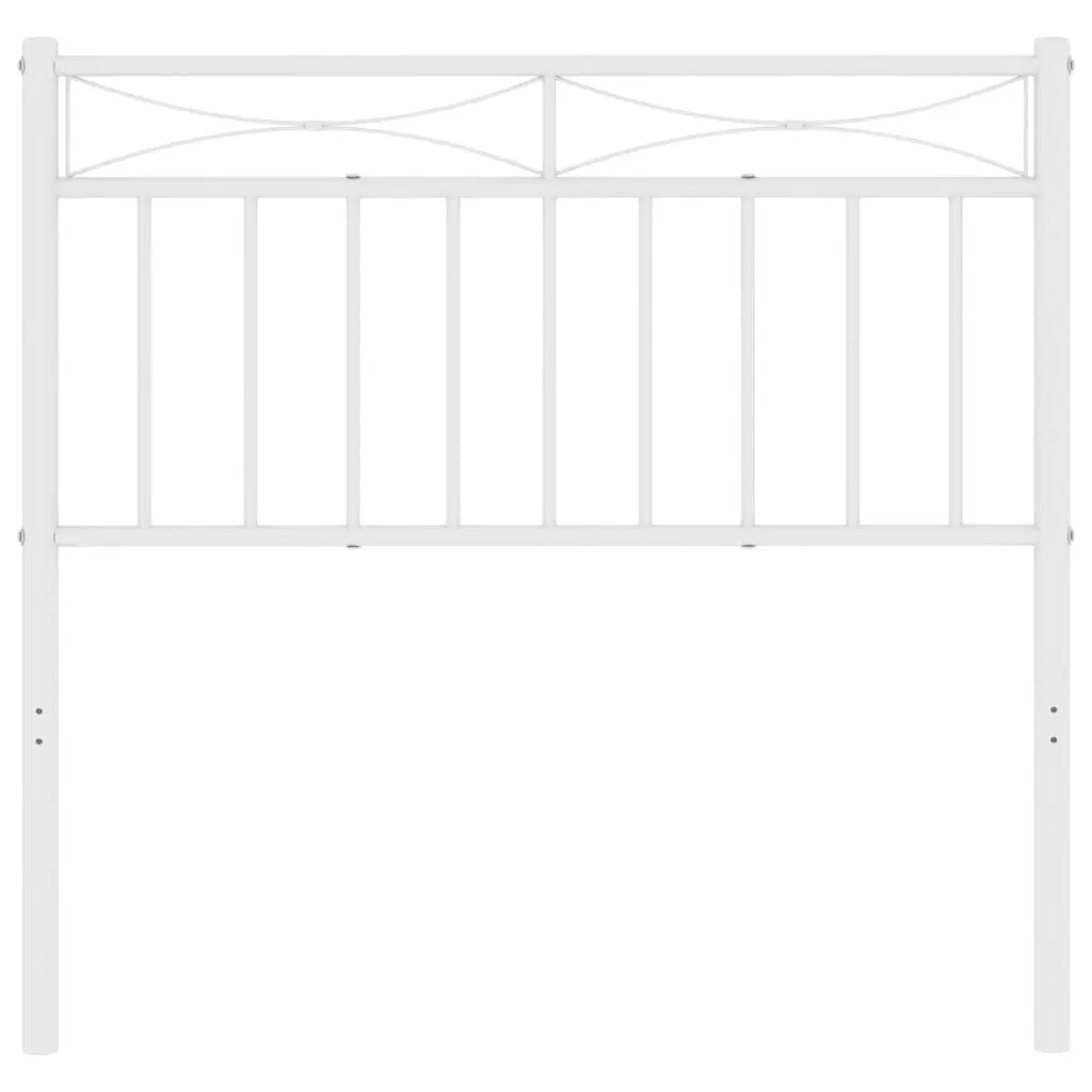 Metal Headboard Black 90cm Powder-coated Steel Durable Support