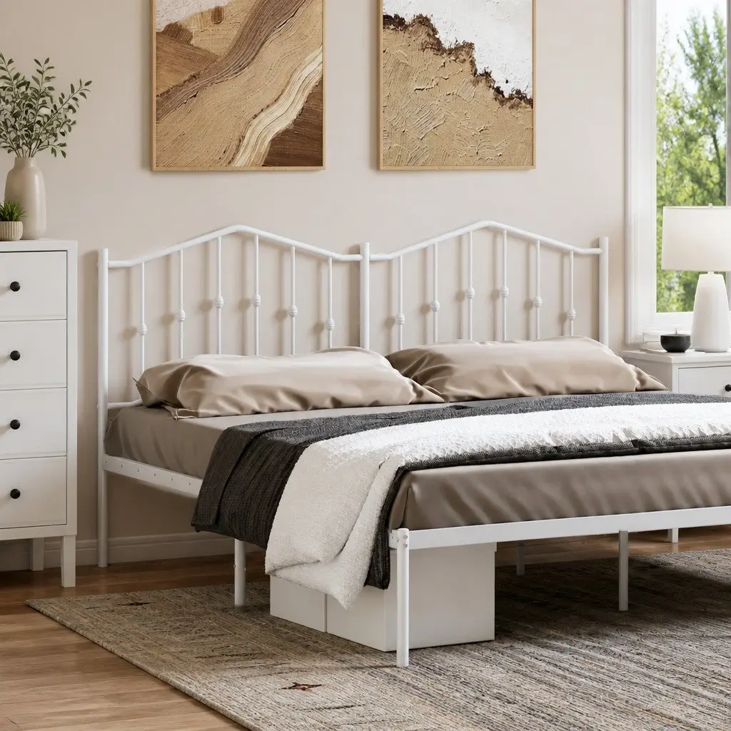 Metal Headboard Black 180cm Sturdy Steel Construction