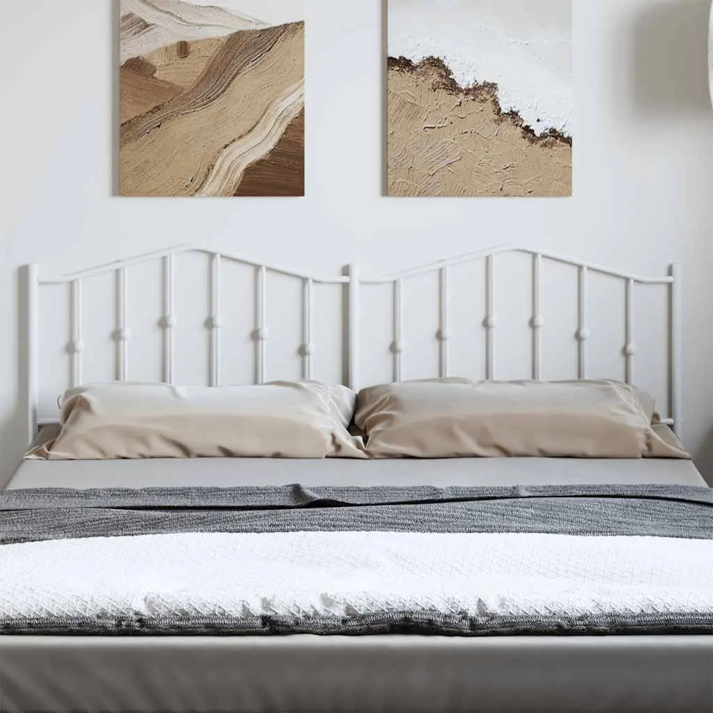 Metal Headboard Black 180cm Sturdy Steel Construction