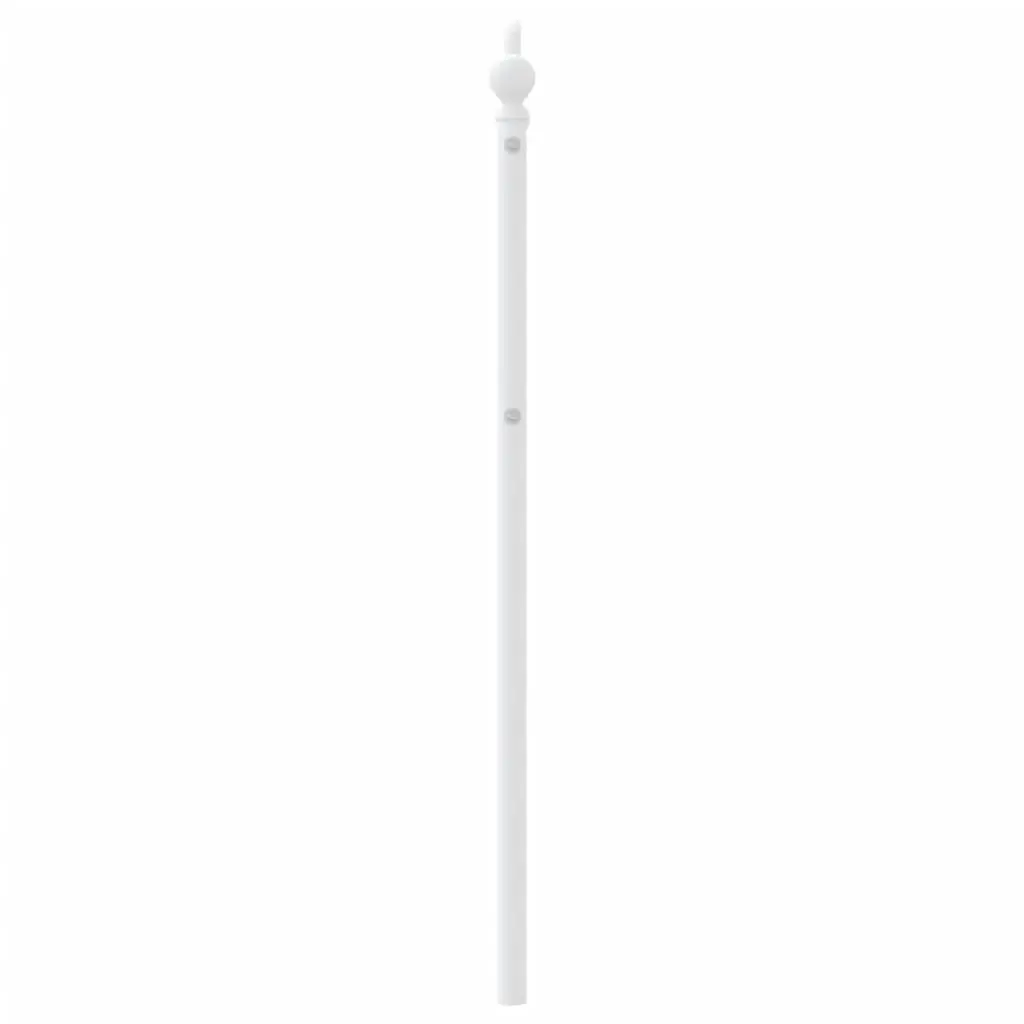 White Metal Headboard 107cm Powder Coated Steel Sturdy Support Bedroom Furniture