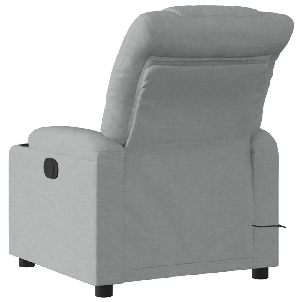 Grey Fabric Massage Recliner Chair