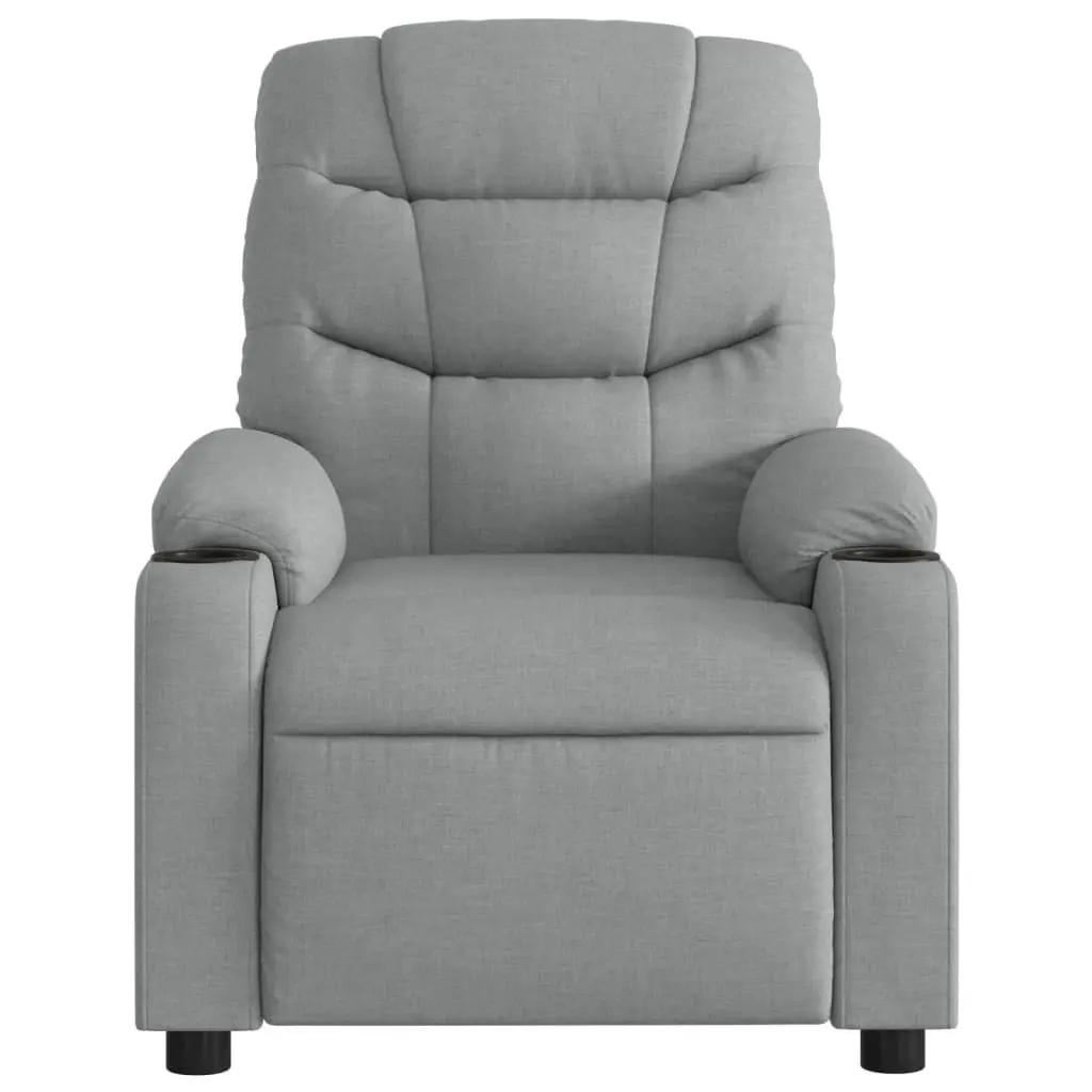 Grey Fabric Massage Recliner Chair