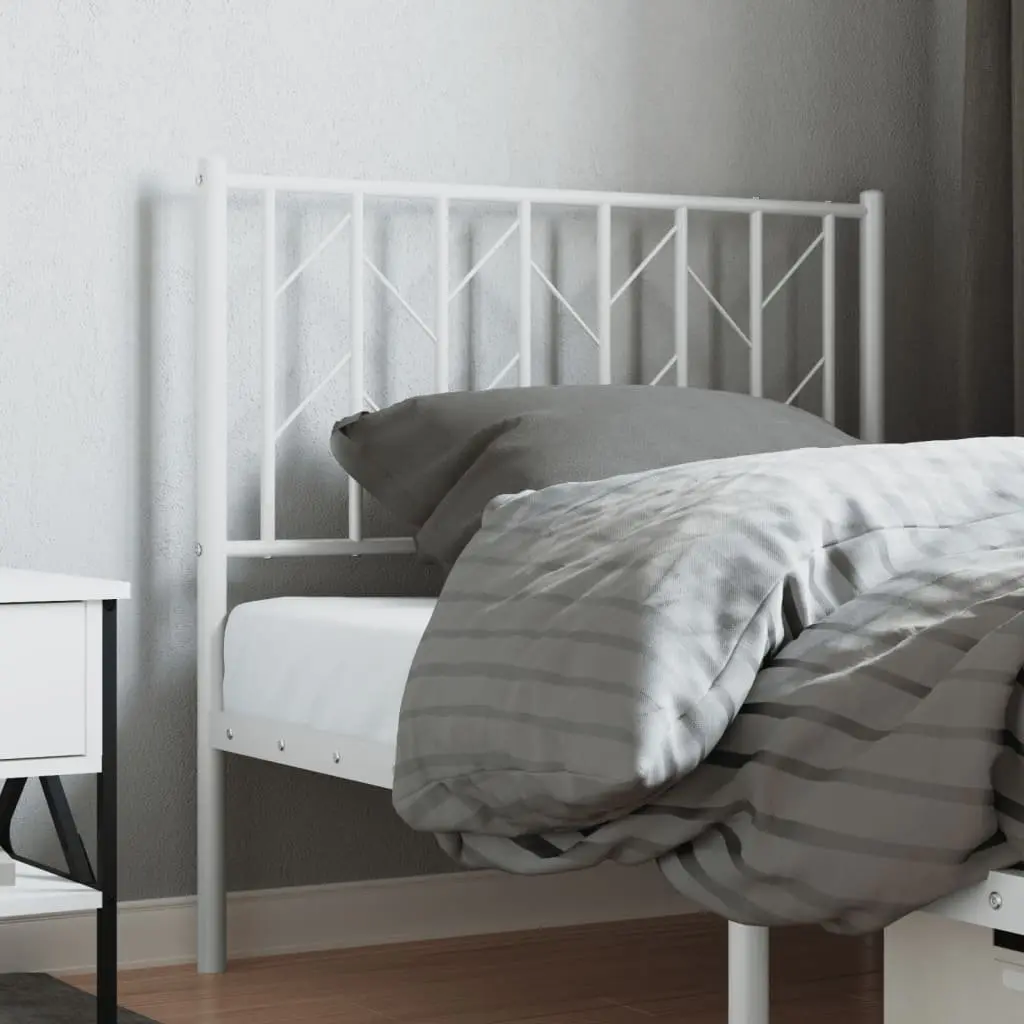 White Metal Headboard 90cm Steel Bedroom Furniture for Bed Frame Support