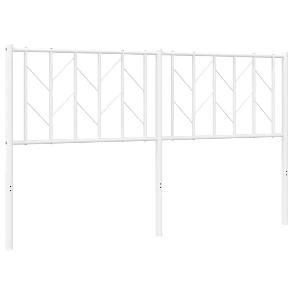 150cm Metal Headboard in White