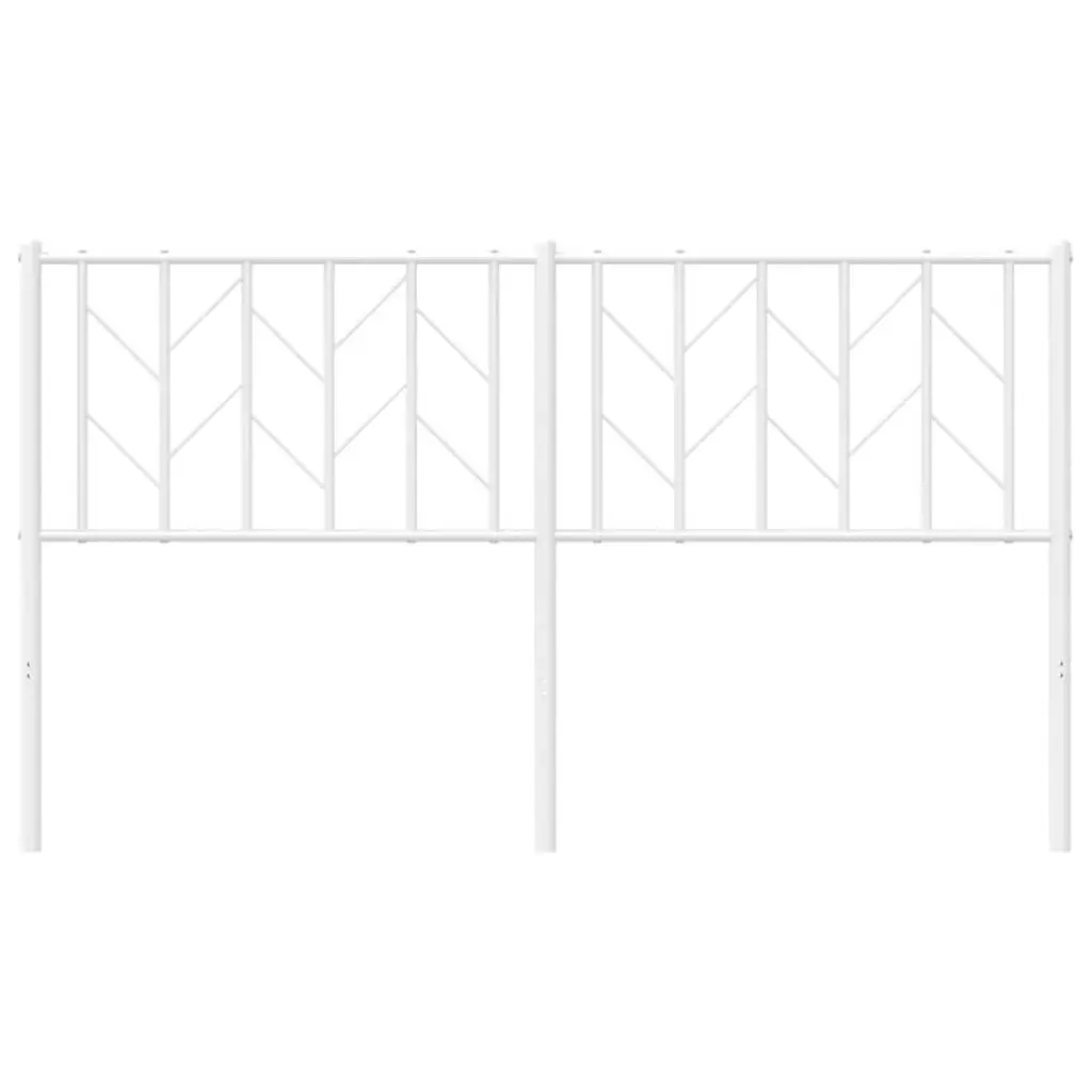 150cm Metal Headboard in White
