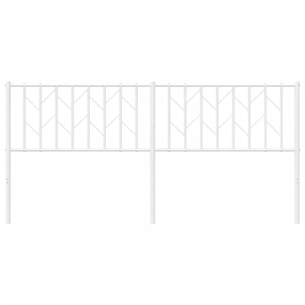 Metal Headboard 180cm White Bed Header Frame Bedroom Furniture