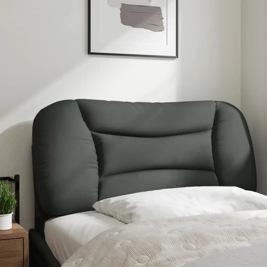 Headboard Cushion Dark Grey 90cm Fabric Wall Mount Back Support