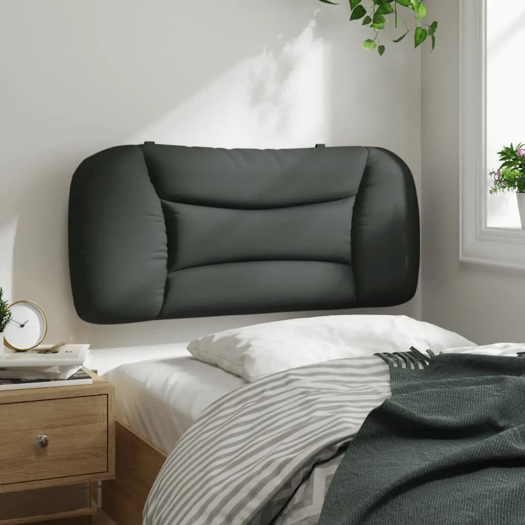 Headboard Cushion Dark Grey 90cm Fabric Wall Mount Back Support