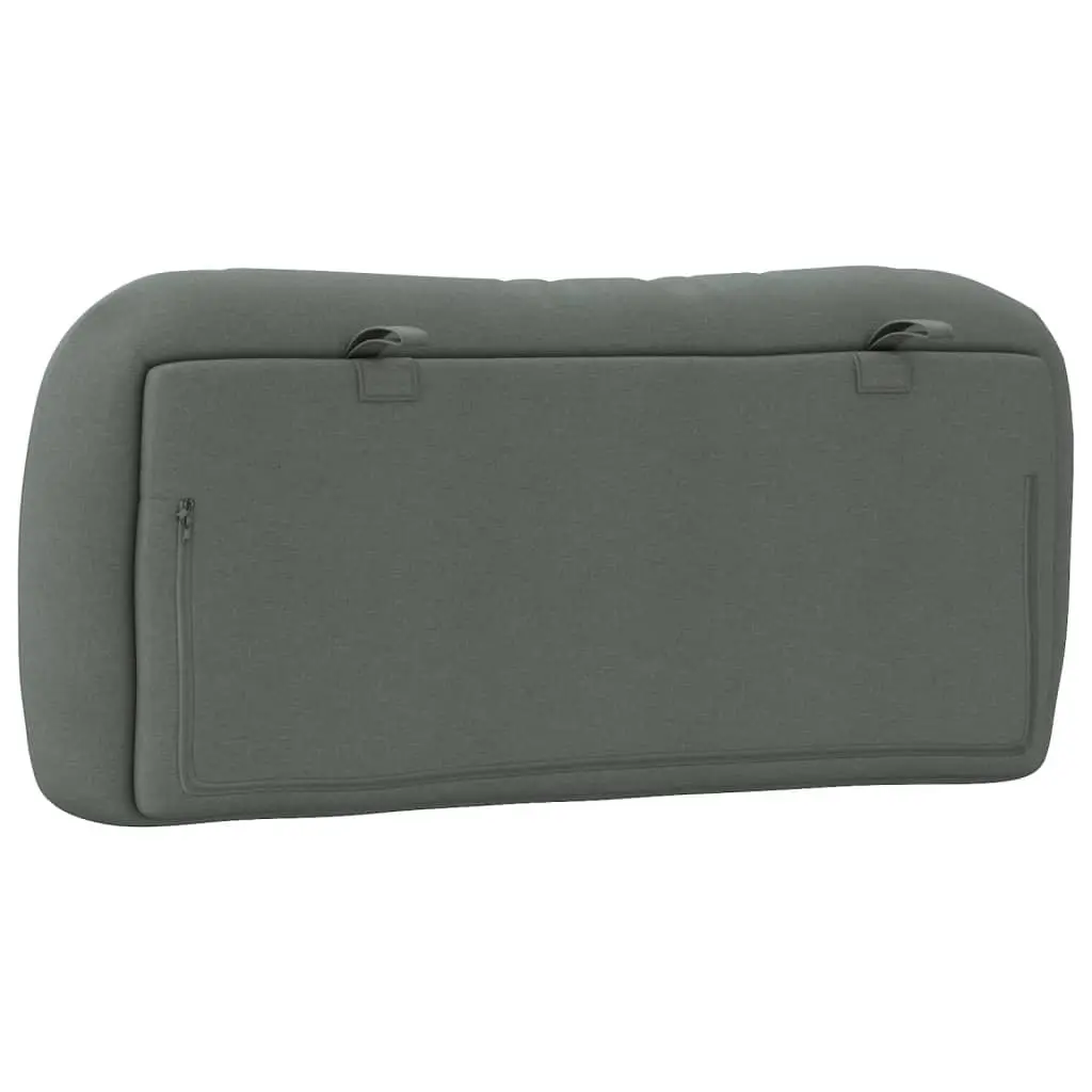 Headboard Cushion Dark Grey 90cm Fabric Wall Mount Back Support