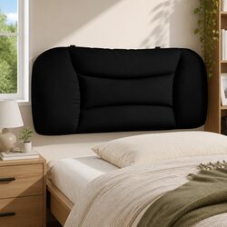 Black Fabric Headboard Cushion, 90 cm
